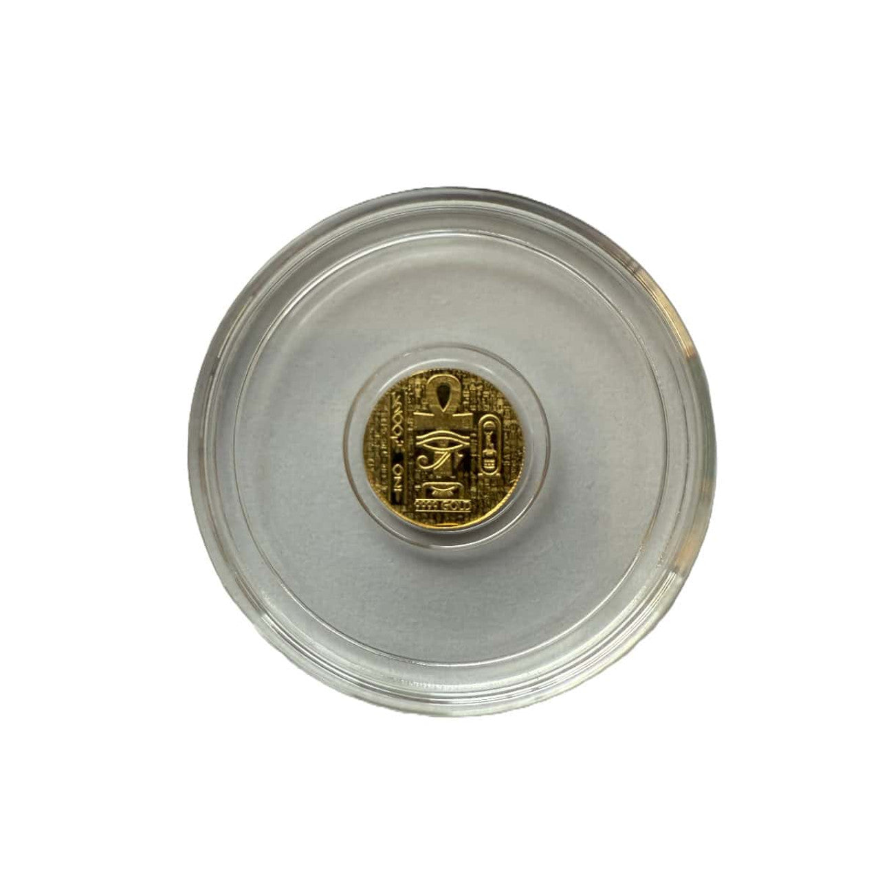 Pure GOLD .999 - Egyptian King Tut - 1/200 oz round coin Sealed in Capsule