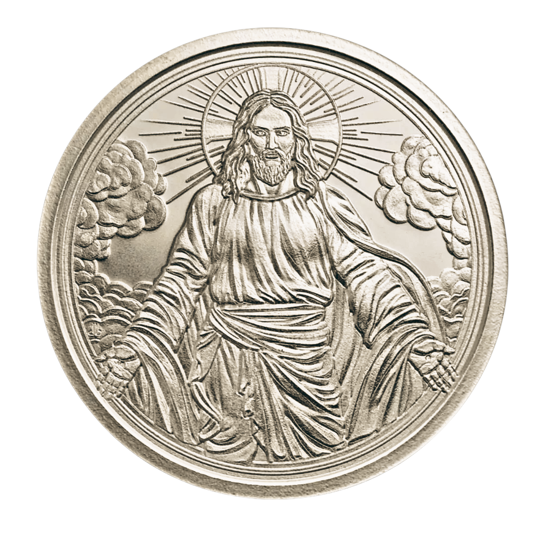 Pure Silver .999 Bullion - Jesus Christ - 1 oz round c