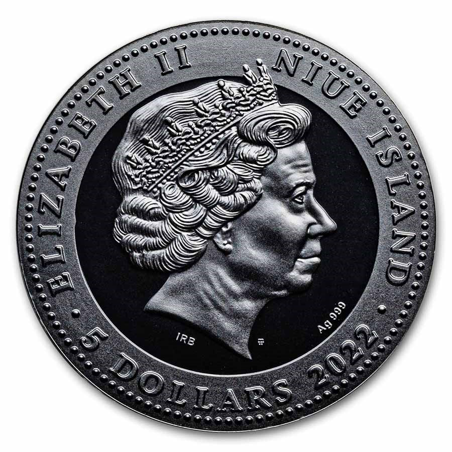 Pure Silver .999 proof - Antique Goddesses of Love Freyja - 2 oz round coin