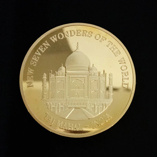 Coin Gold-plated Seven Wonders Collectible with prestigious case