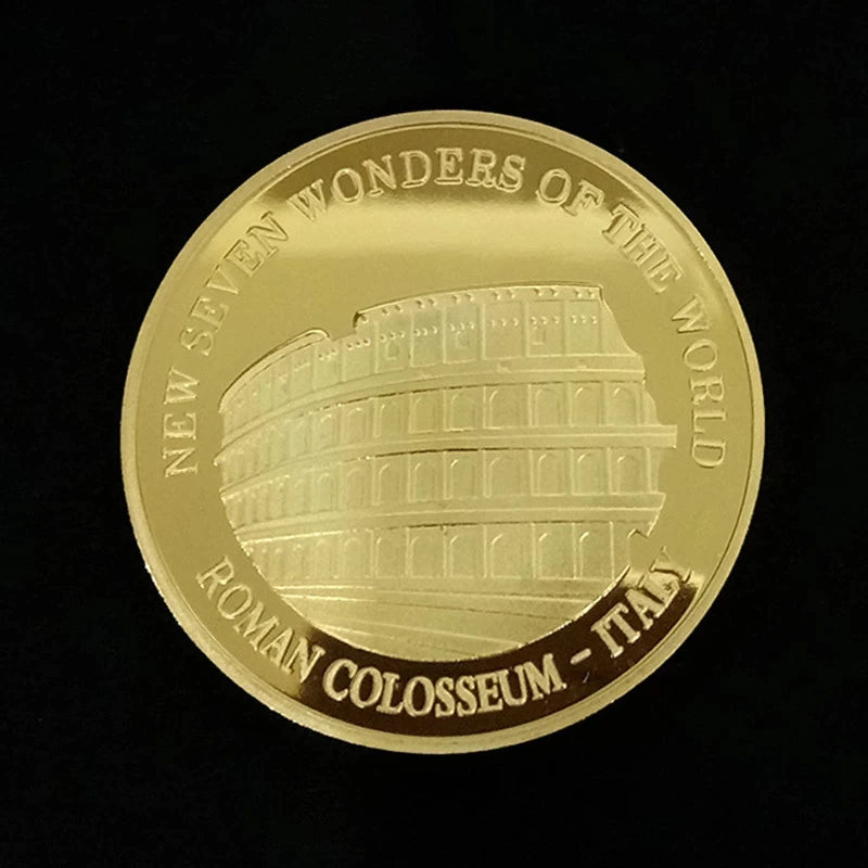 Coin Gold-plated Seven Wonders Collectible with prestigious case