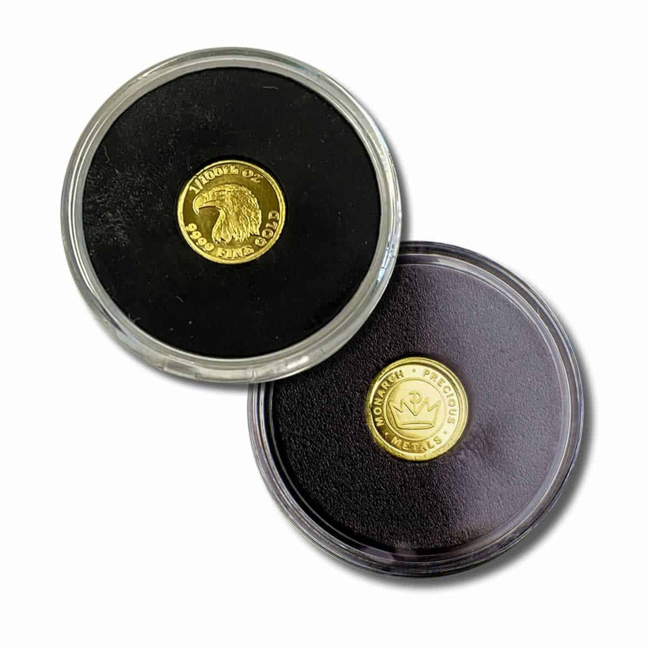 Pure GOLD .999 Bullion - Gold eagle 1/100 oz round coin Sealed in Capsule 0.31gr