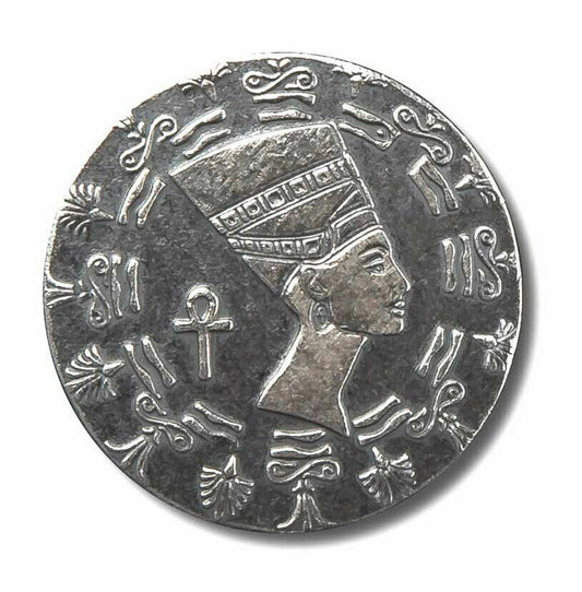 Pure Silver .999 Bullion - Egyptian Queen Nefertiti tenth- 1/10 oz round coin
