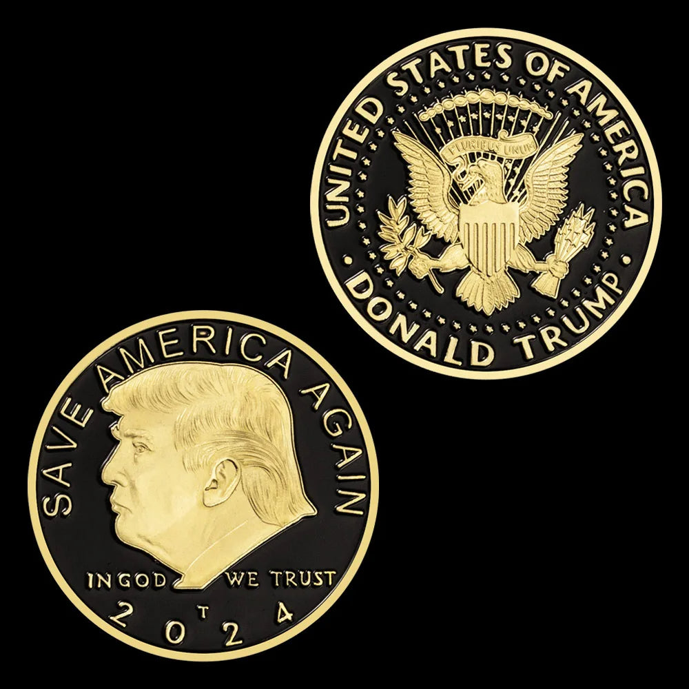 Coin 2024 president Donald Trump - Save America again - with prestigious case