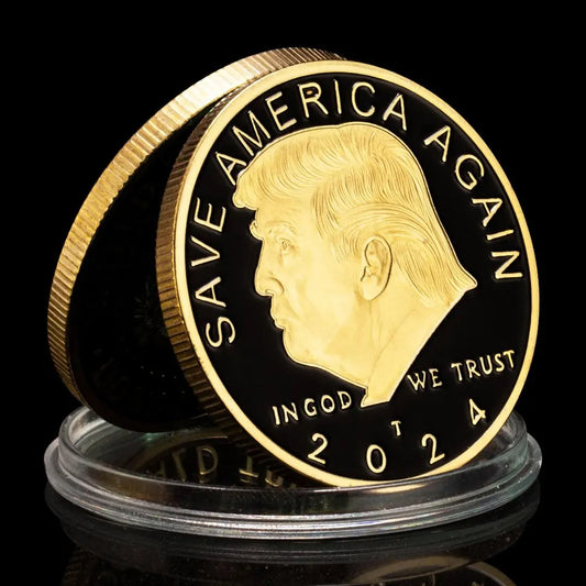 Coin 2024 president Donald Trump - Save America again - with prestigious case