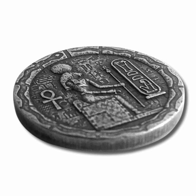 Pure Silver .999 Bullion - Egyptian Cat Goddess Bastet - 1/2 oz round coin