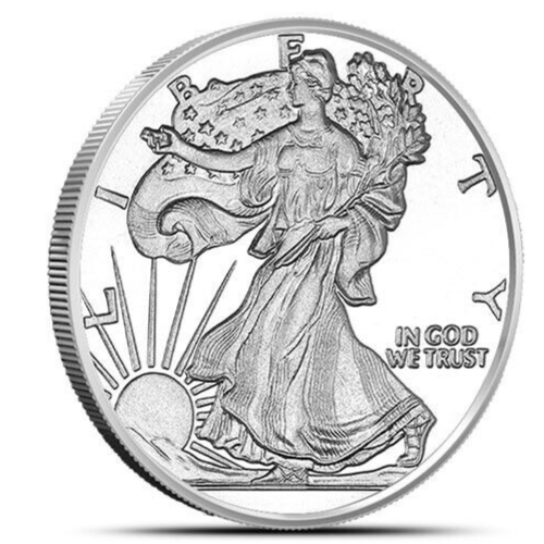 Pure Silver .999 Bullion - Walking Liberty American Eagle- 1/4 oz round coin