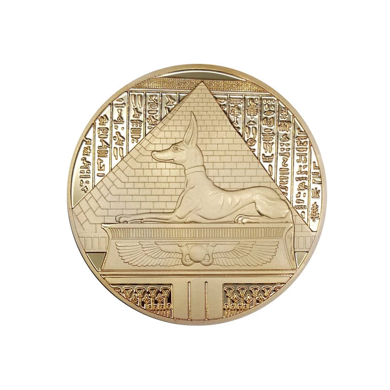 Coin god death Protector Anubis ancient Egyptian myth - with prestigious case