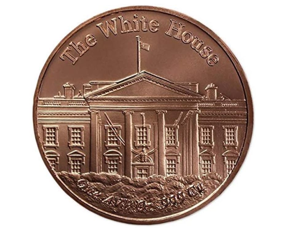 Pure Copper .999 Bullion - 45th President Donald J Trump - 1 oz round coin