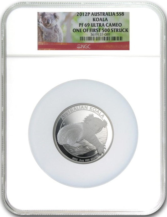 Pure Silver .999 Australia 2012 - Silver Koala PF-69 NGC - 5 oz round coin