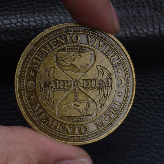 Coin Carpe Diem Memento Mori with prestigious case