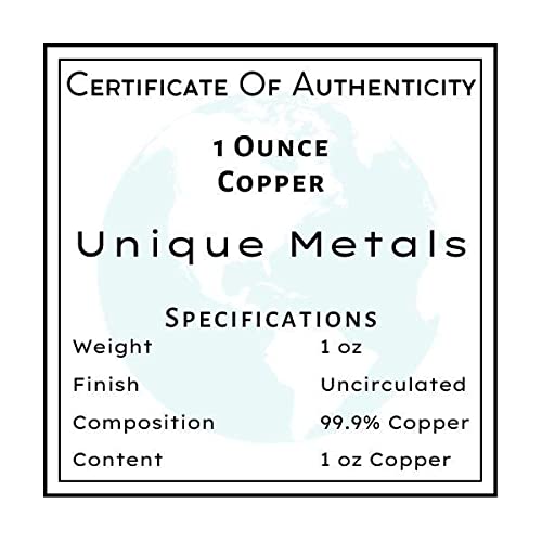 Pure Copper .999 Bullion - Mexico Mayan Aztec Calendar - 1 oz round coin