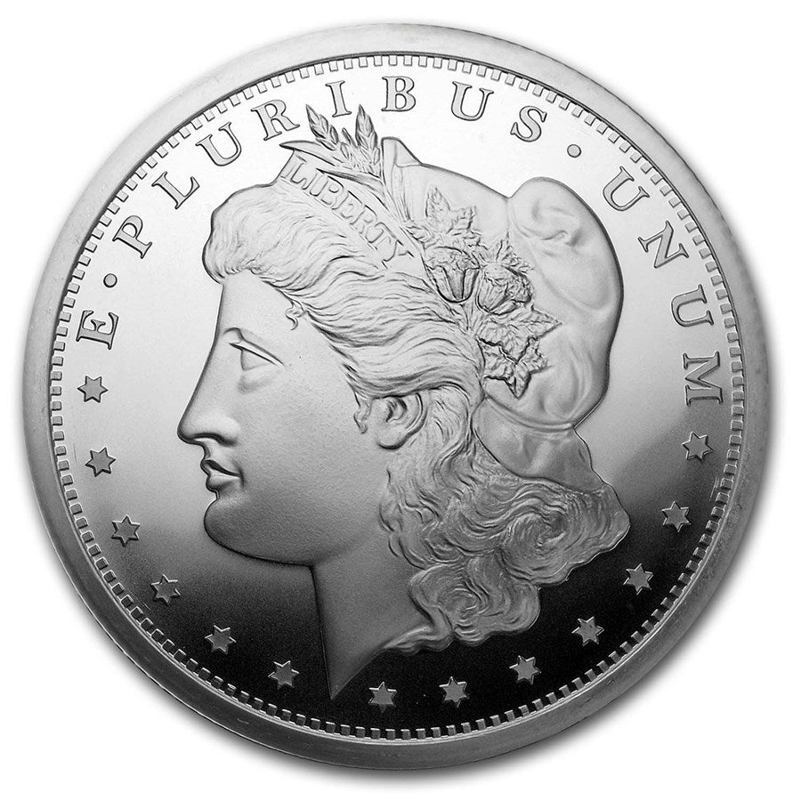 Pure Silver .999 Bullion - Morgan Dollar - 5 oz round coin