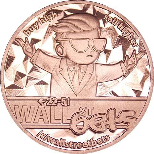 Pure Copper .999 Bullion - Wall Street Bets Limited Edition - 1 oz round coin