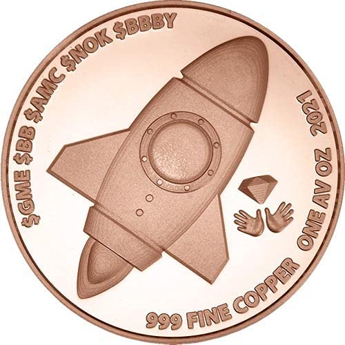 Pure Copper .999 Bullion - Wall Street Bets Limited Edition - 1 oz round coin