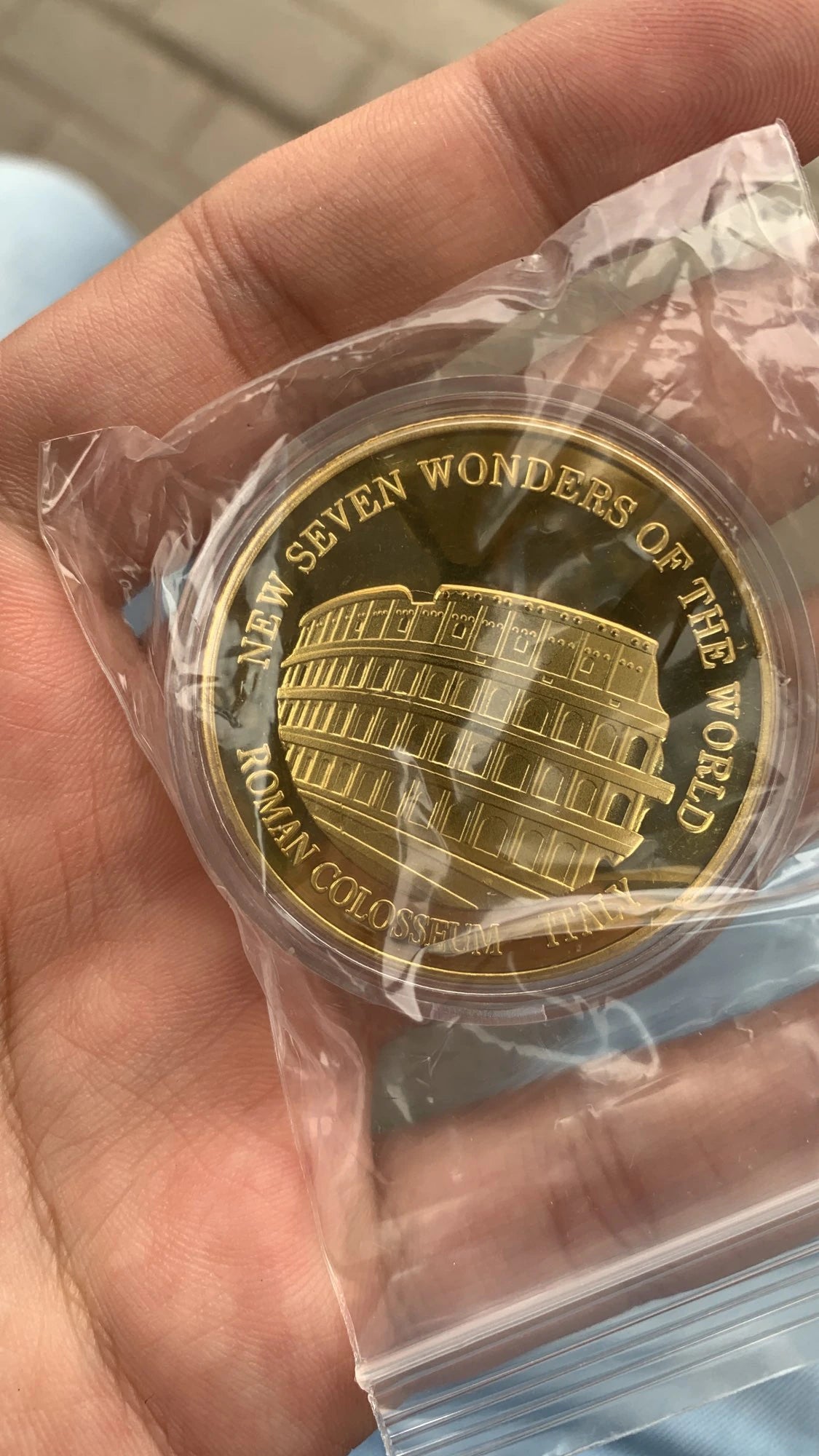 Coin Gold-plated Seven Wonders Collectible with prestigious case