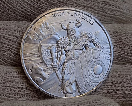 Pure Silver .999 Bullion - Eric Bloodaxe- 1 oz round coin