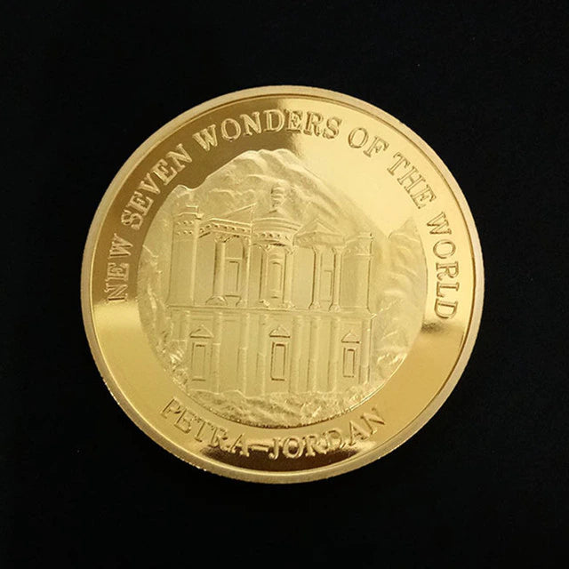 Coin Gold-plated Seven Wonders Collectible with prestigious case
