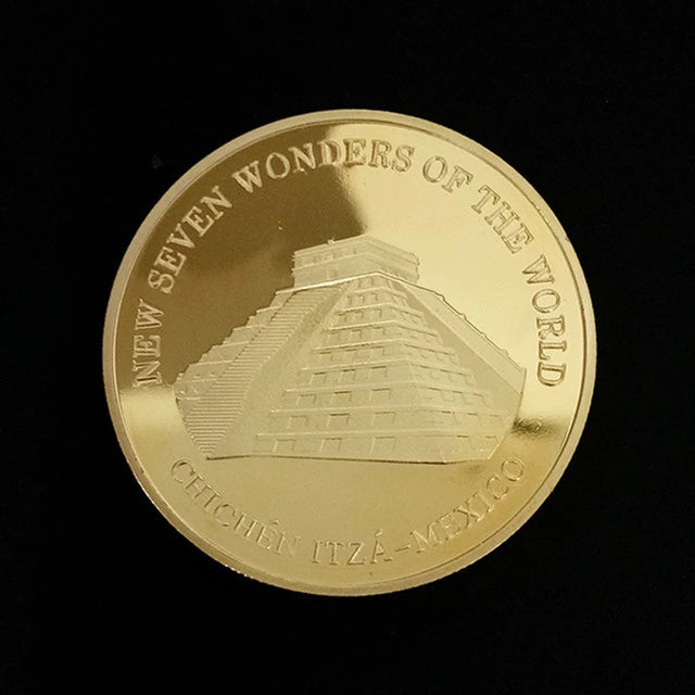 Coin Gold-plated Seven Wonders Collectible with prestigious case