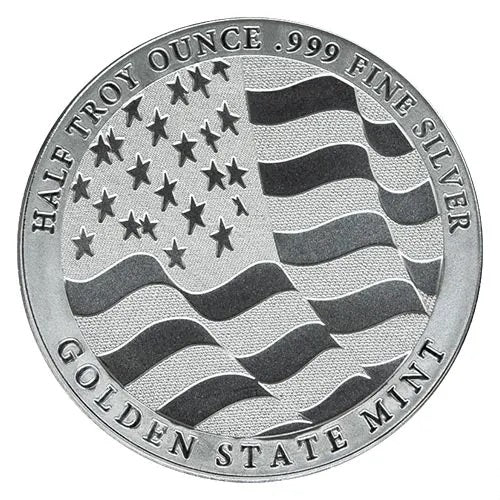 Pure Silver .999 Bullion - double eagle Strength Freedom pride 1/2 oz round coin